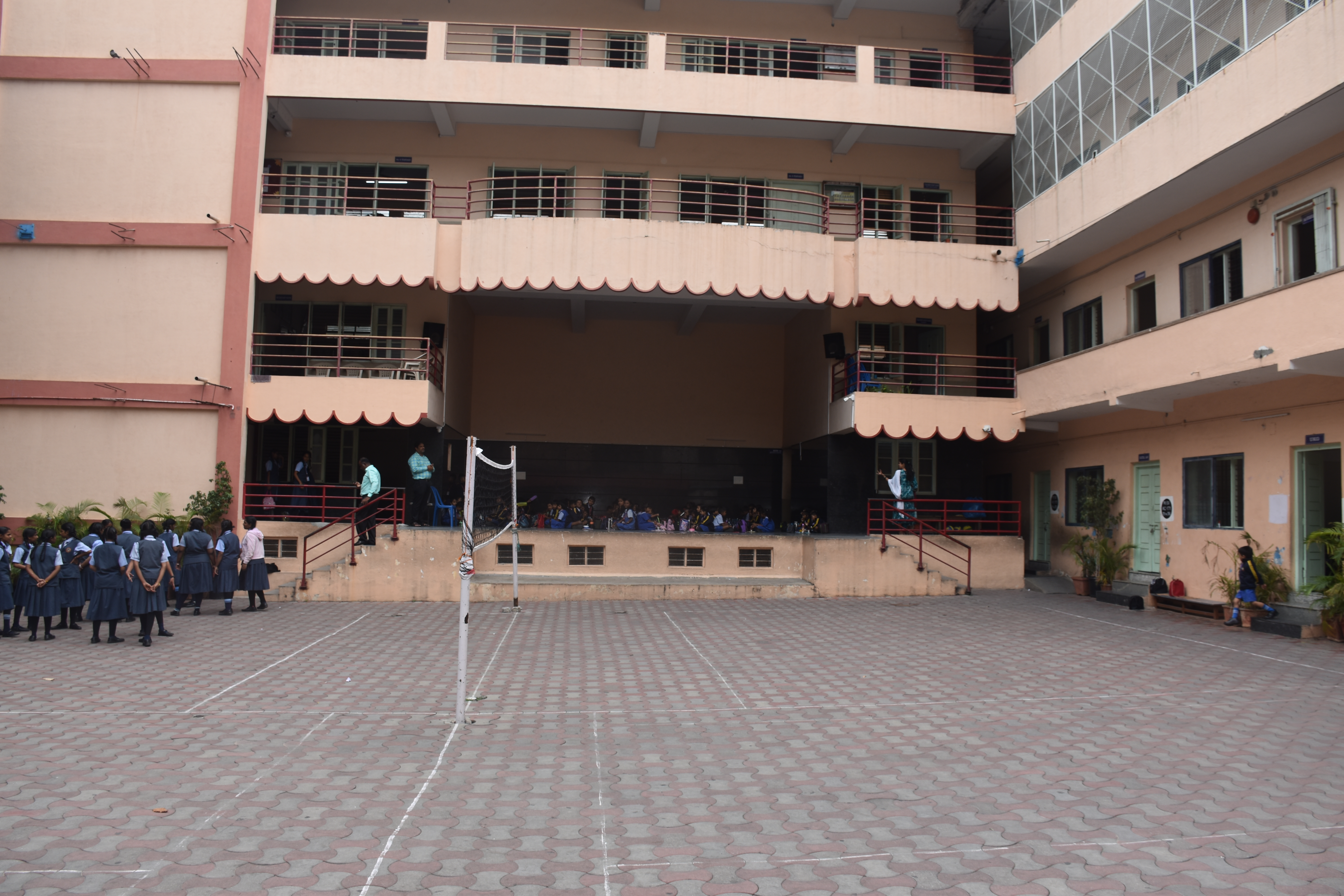 Students learning at school