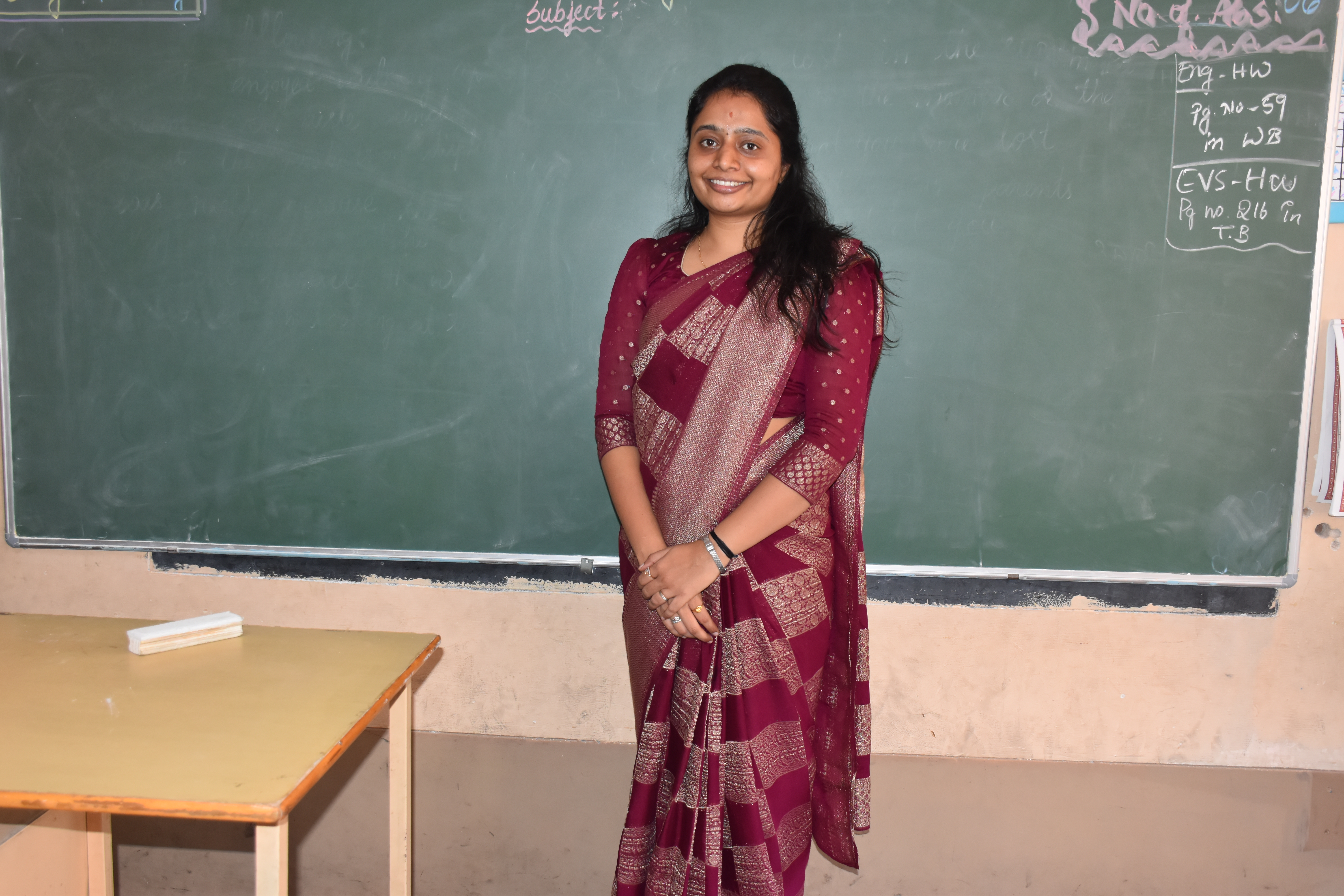 Chaithra K R, EVS and English teacher
